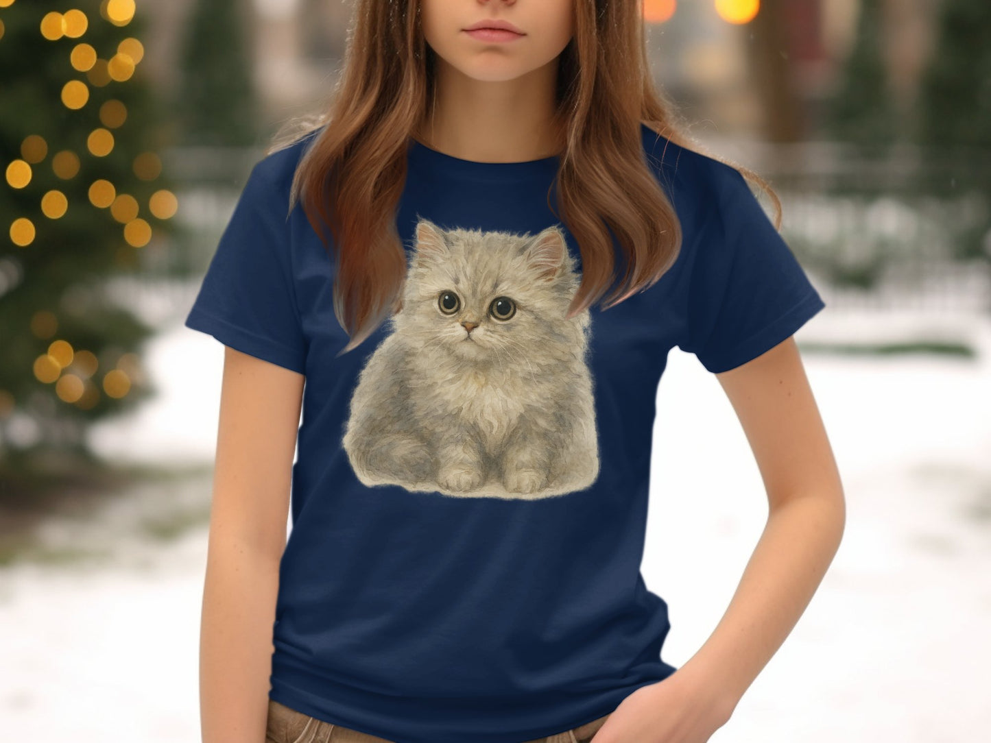 Cute Kitten Graphic Print Women's T-Shirt product type