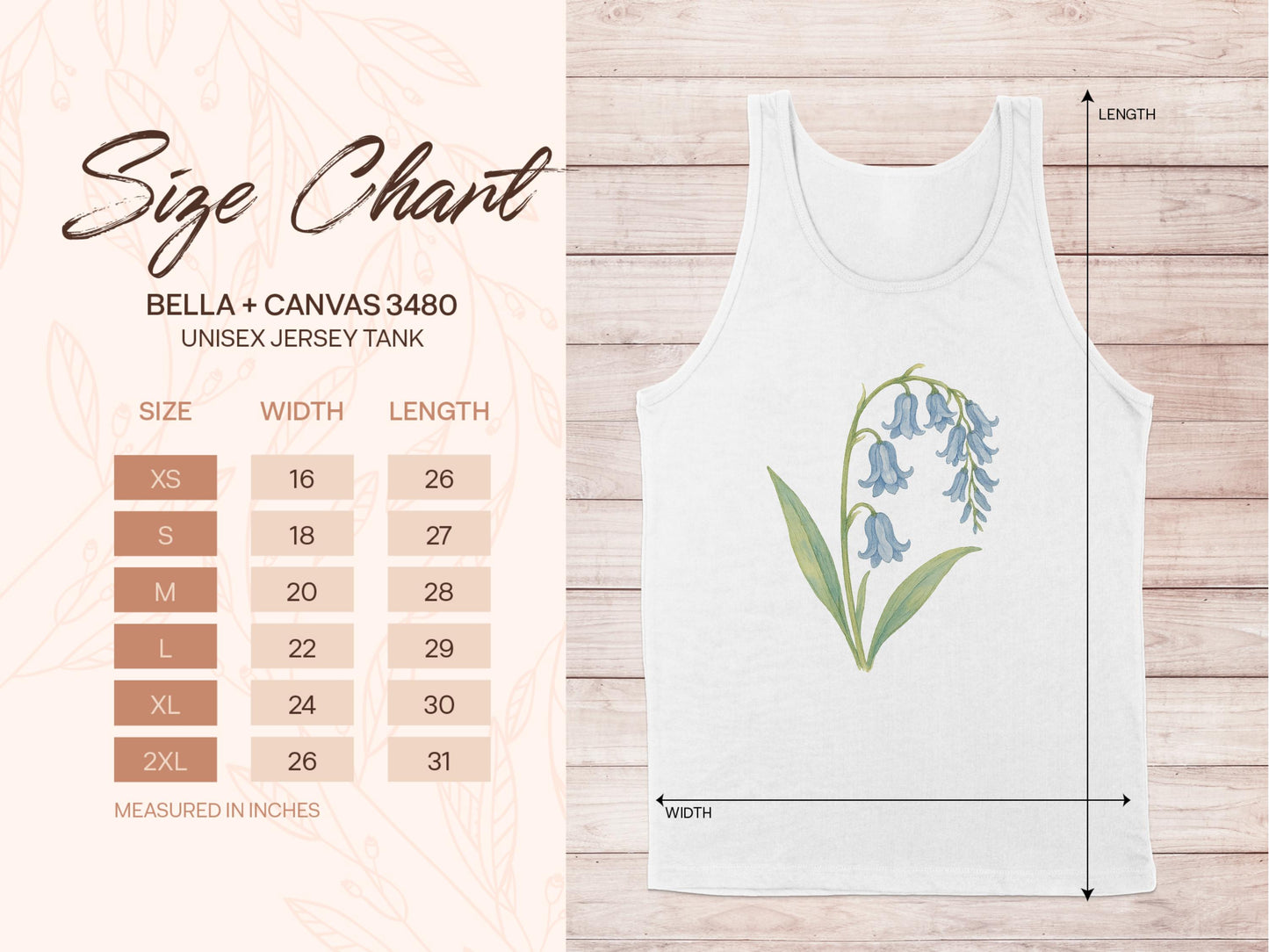 Blue Floral Design Unisex Jersey Tank product type