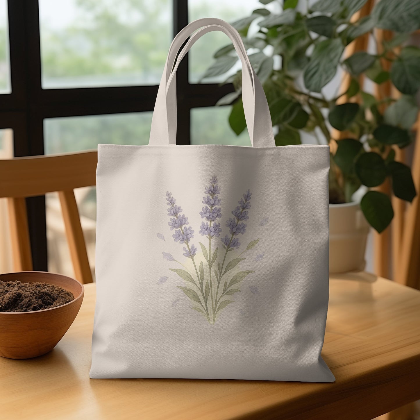 Lavender Design Tote Bag Stylish and Practical product type