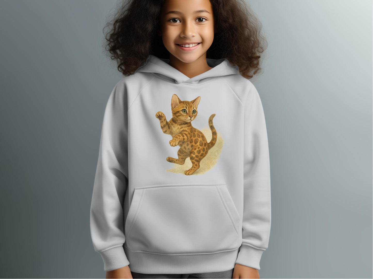 Cute Kitten Graphic Design Hooded Sweatshirt product