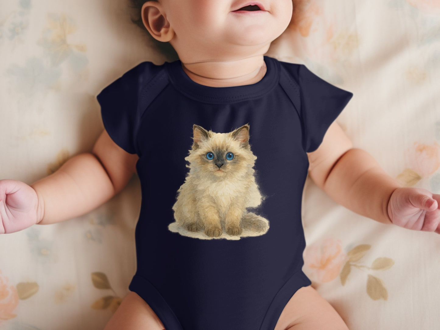 Cute Fluffy Kitten Printed Baby Bodysuit product