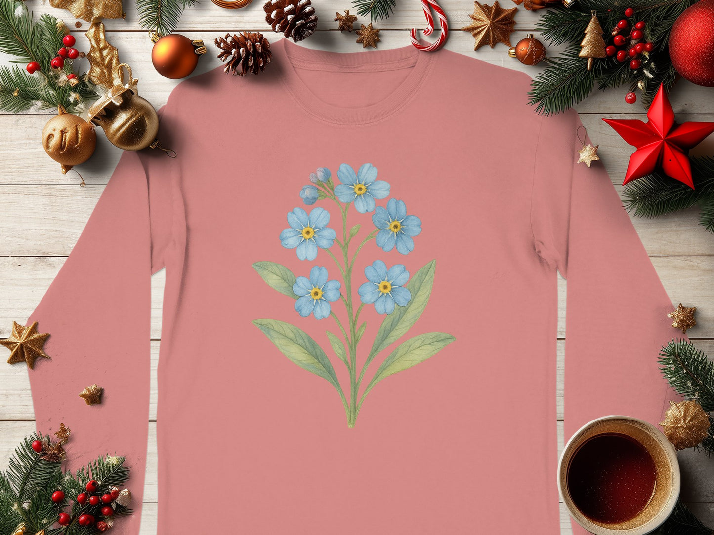 Beautiful Floral Design Long Sleeve Top product type