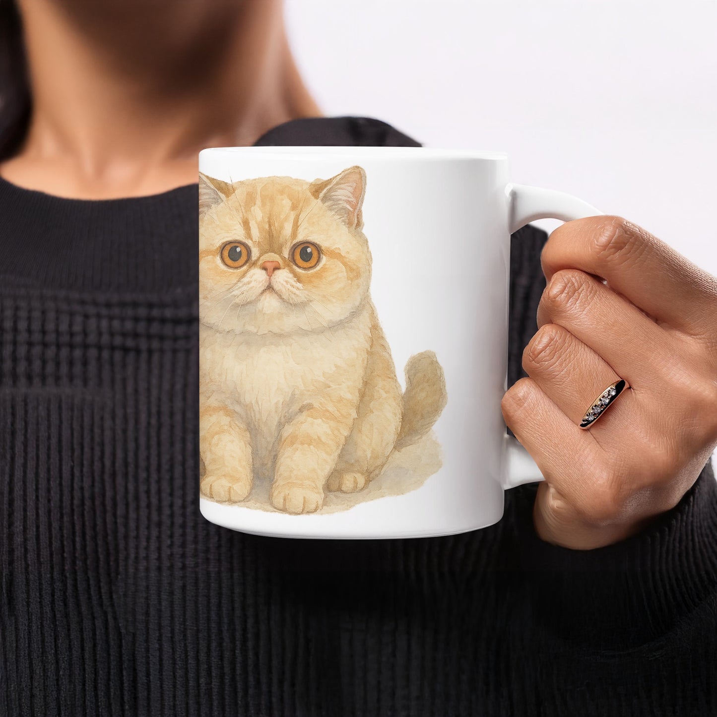 Cute Cat Illustration Mug Perfect for Cat Lovers product type