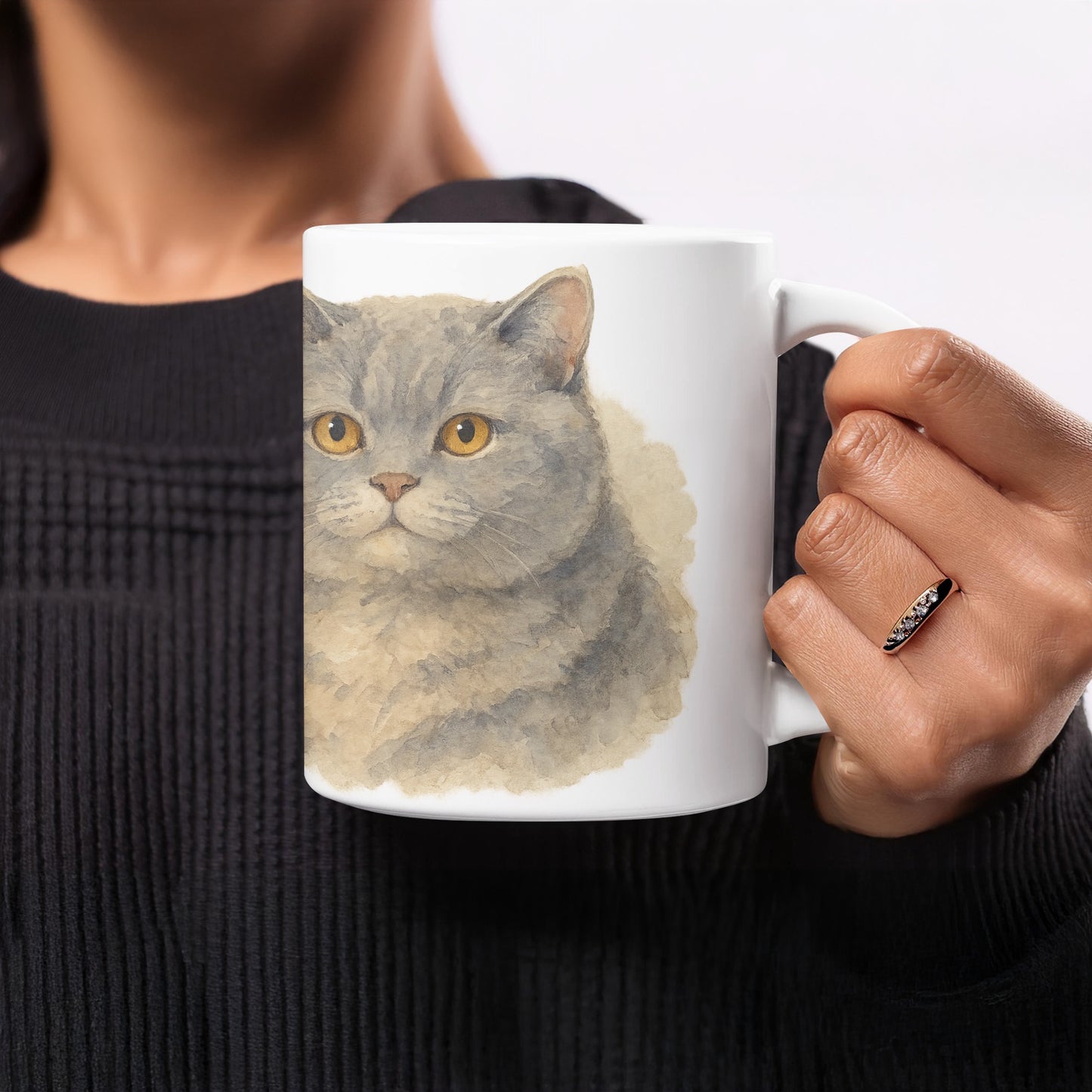 Adorable British Shorthair Cat Print Ceramic Mug product