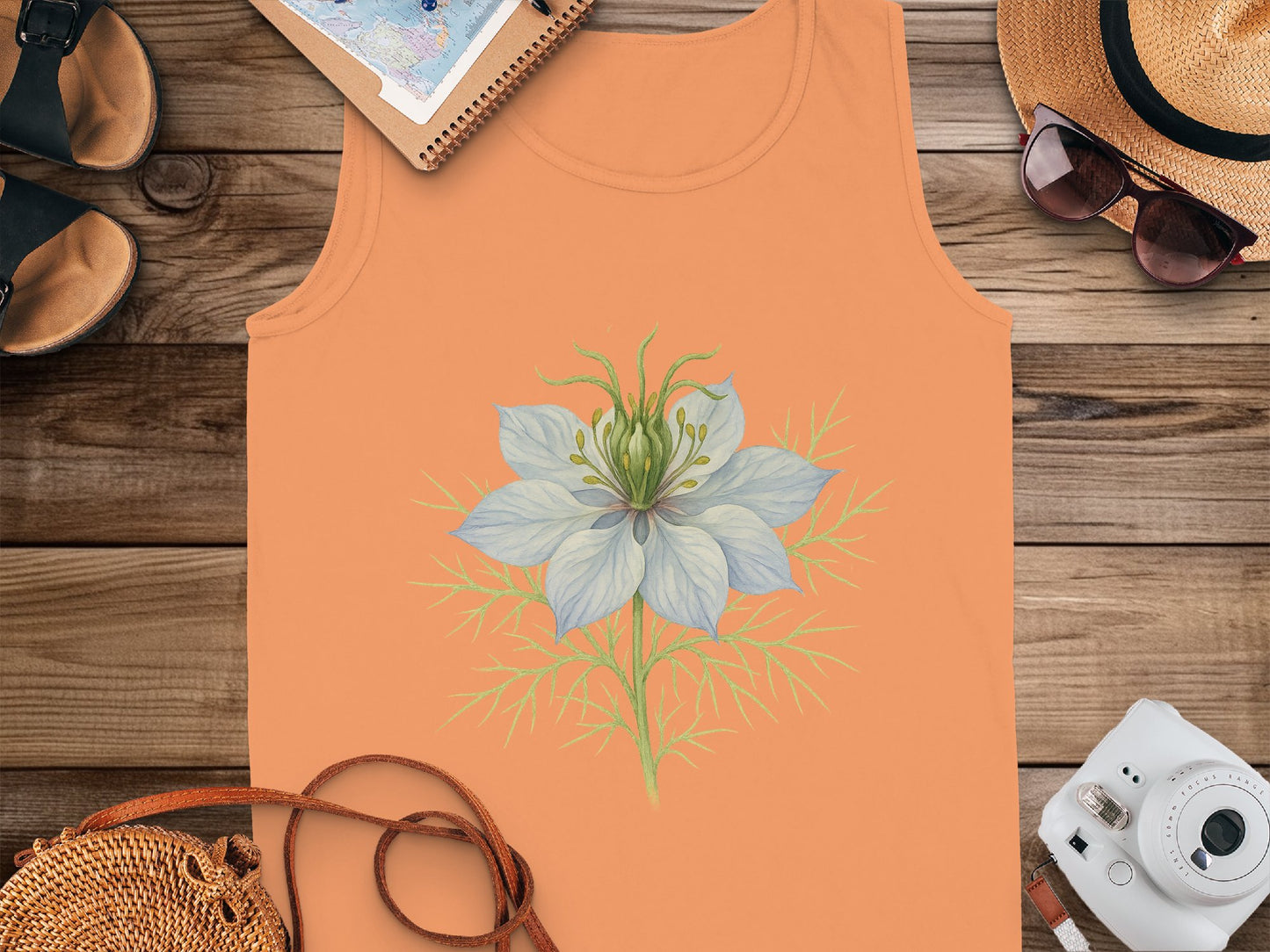 Floral Design Sleeveless Summer Top product type