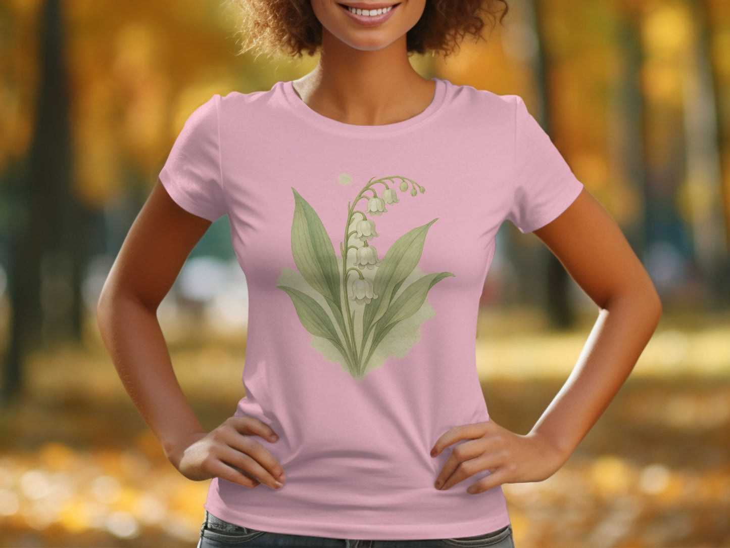 Elegant Pink T-Shirt with Lovely Floral Design T-shirt