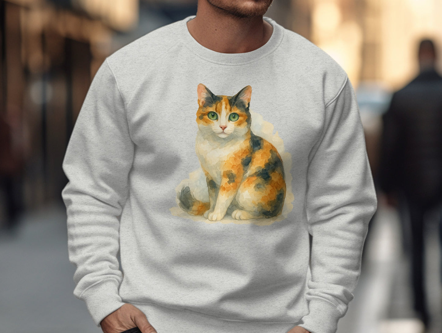 Colorful Cat Art Cozy Sweatshirt Unique Product