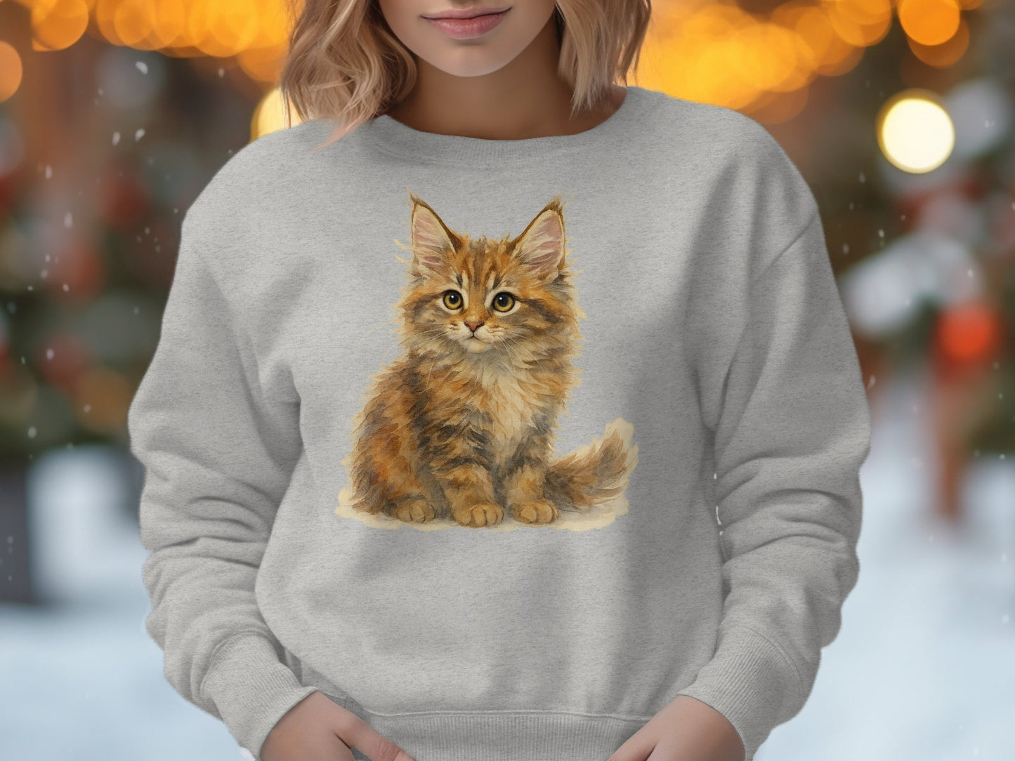 Adorable Kitten Graphic Cozy Sweatshirt product