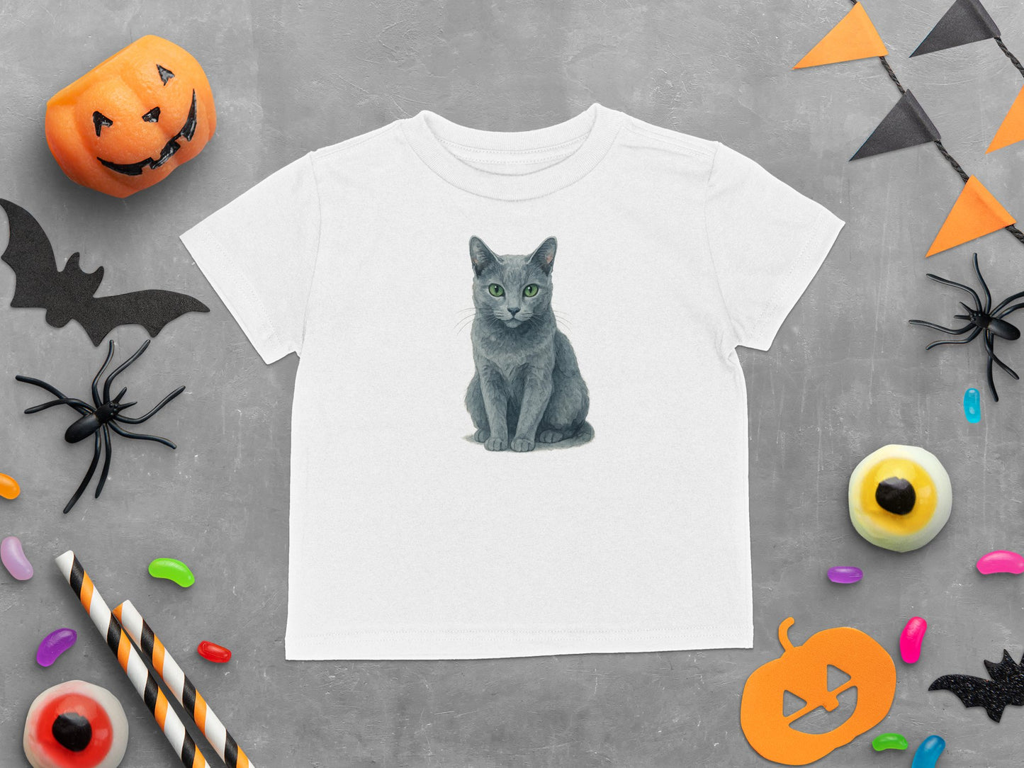 Adorable Cat Print Halloween Kids T-Shirt Product Type