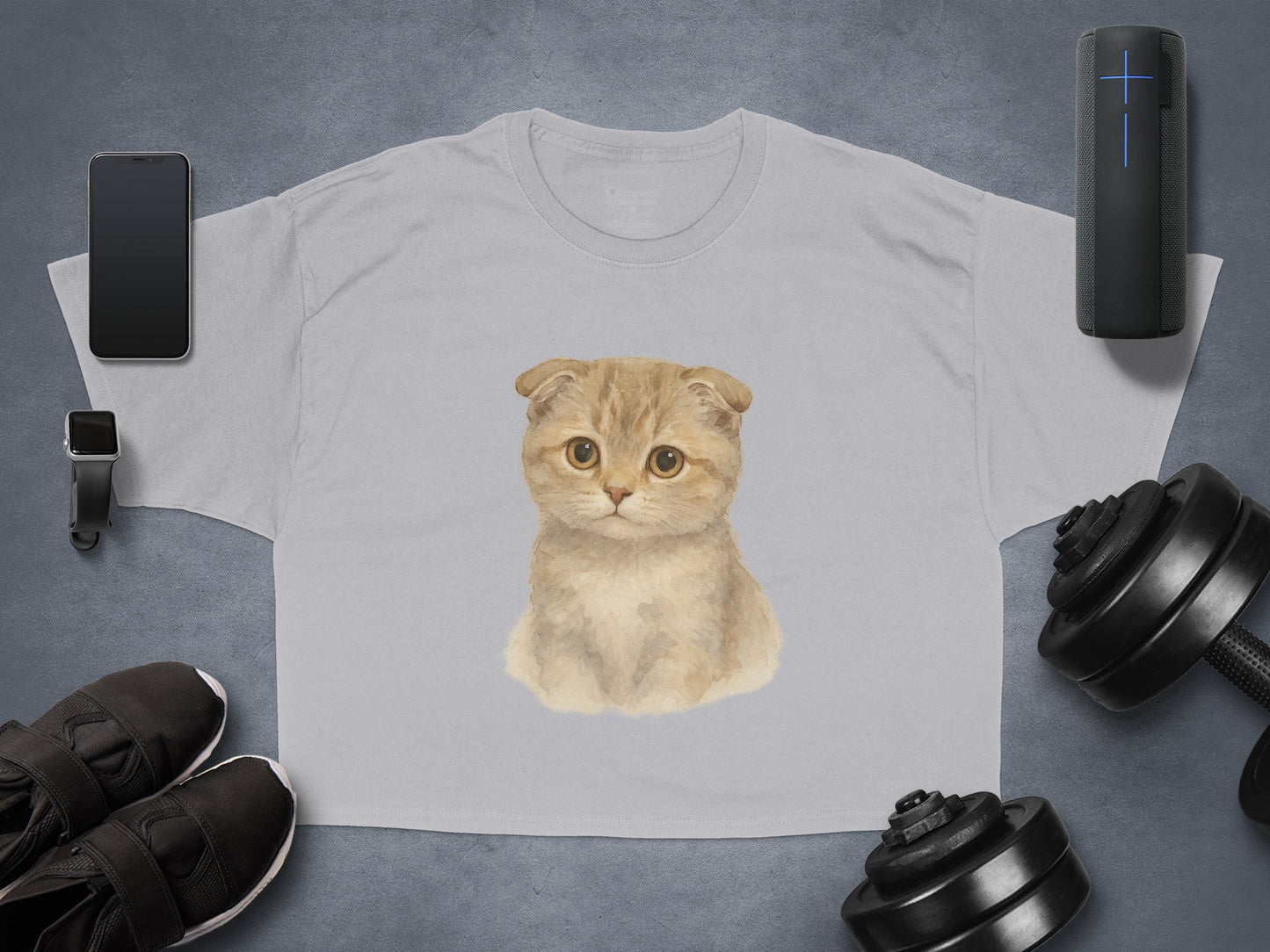 Adorable Scottish Fold Cat Design T-Shirt product