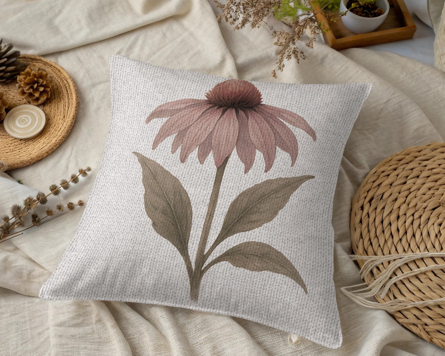 Floral Decorative Pillow with Nature Art Design product