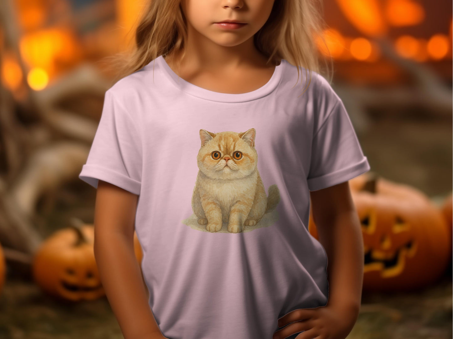 Adorable Illustration of Cat Print on Children's T-Shirt product