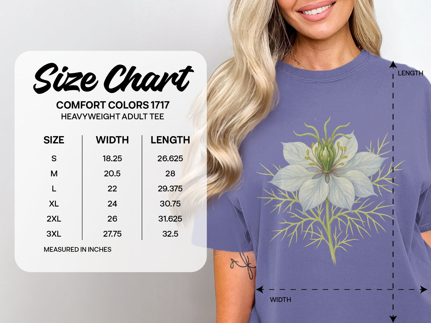 Floral Design Comfort Colors Heavyweight Adult Tee product