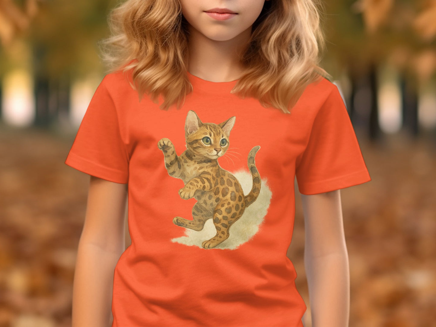 Cute Kitten Graphic Design on Casual Shirt product type