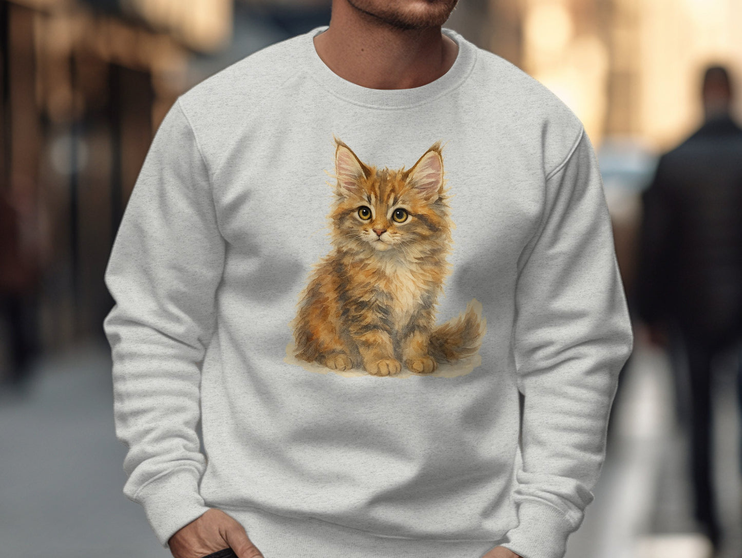 Cute Kitten Graphic Crewneck Sweatshirt product type