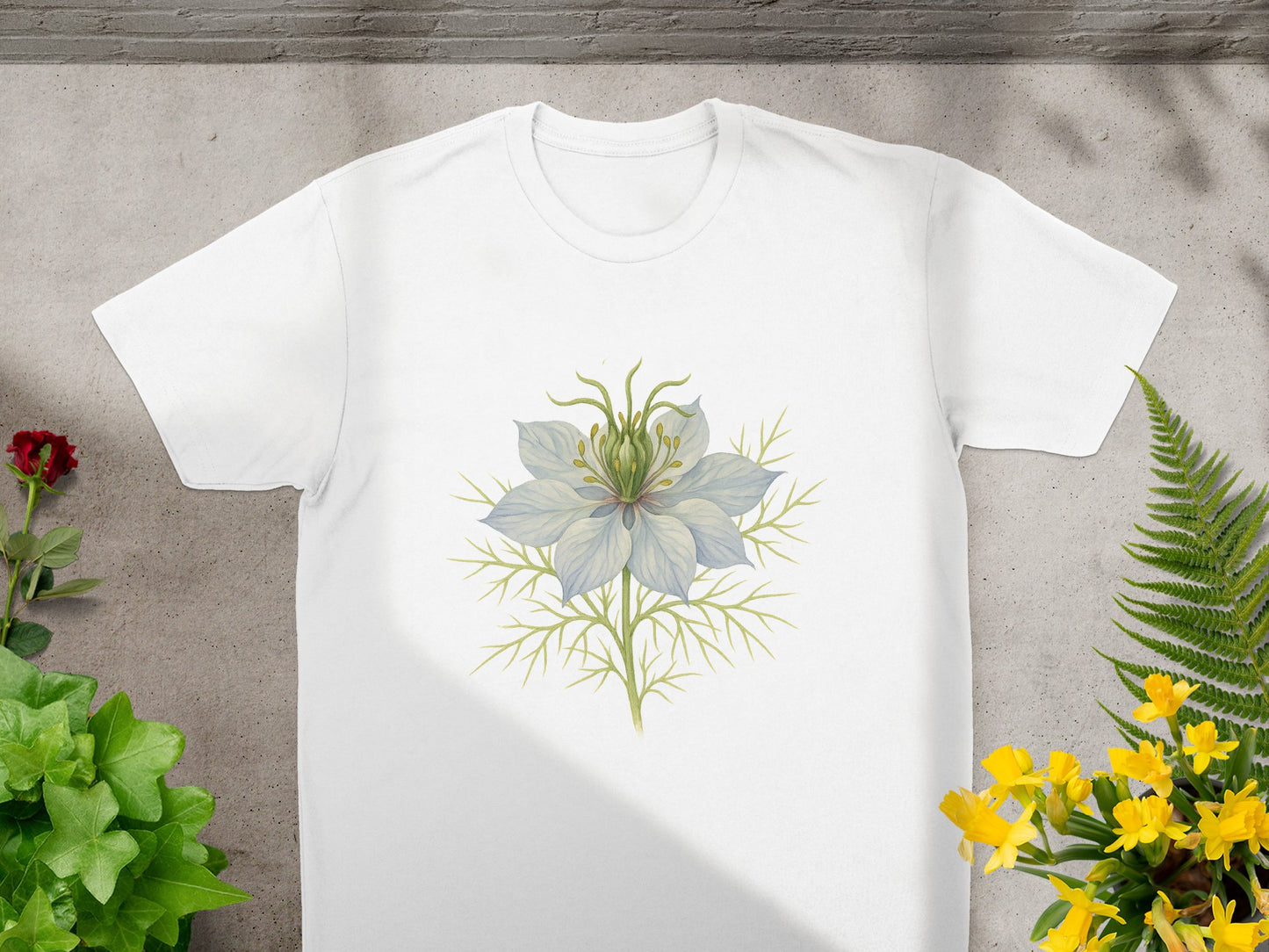 Floral White Large Flower Graphic Tee product type