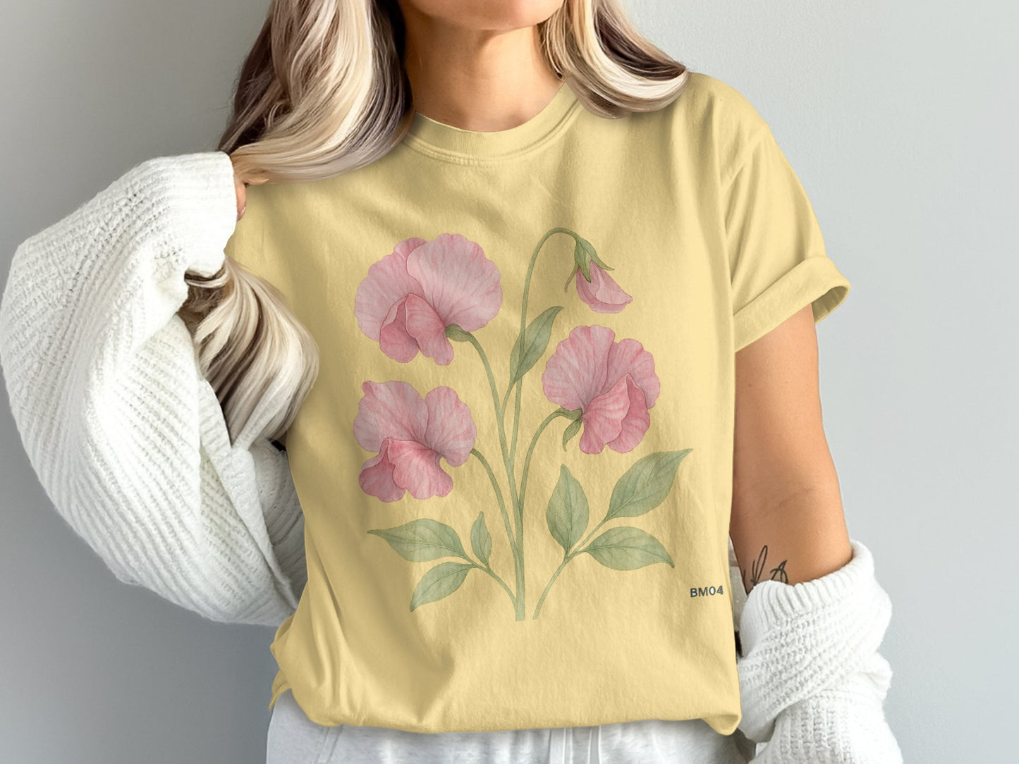 Pink Floral Design Printed T-shirt product type