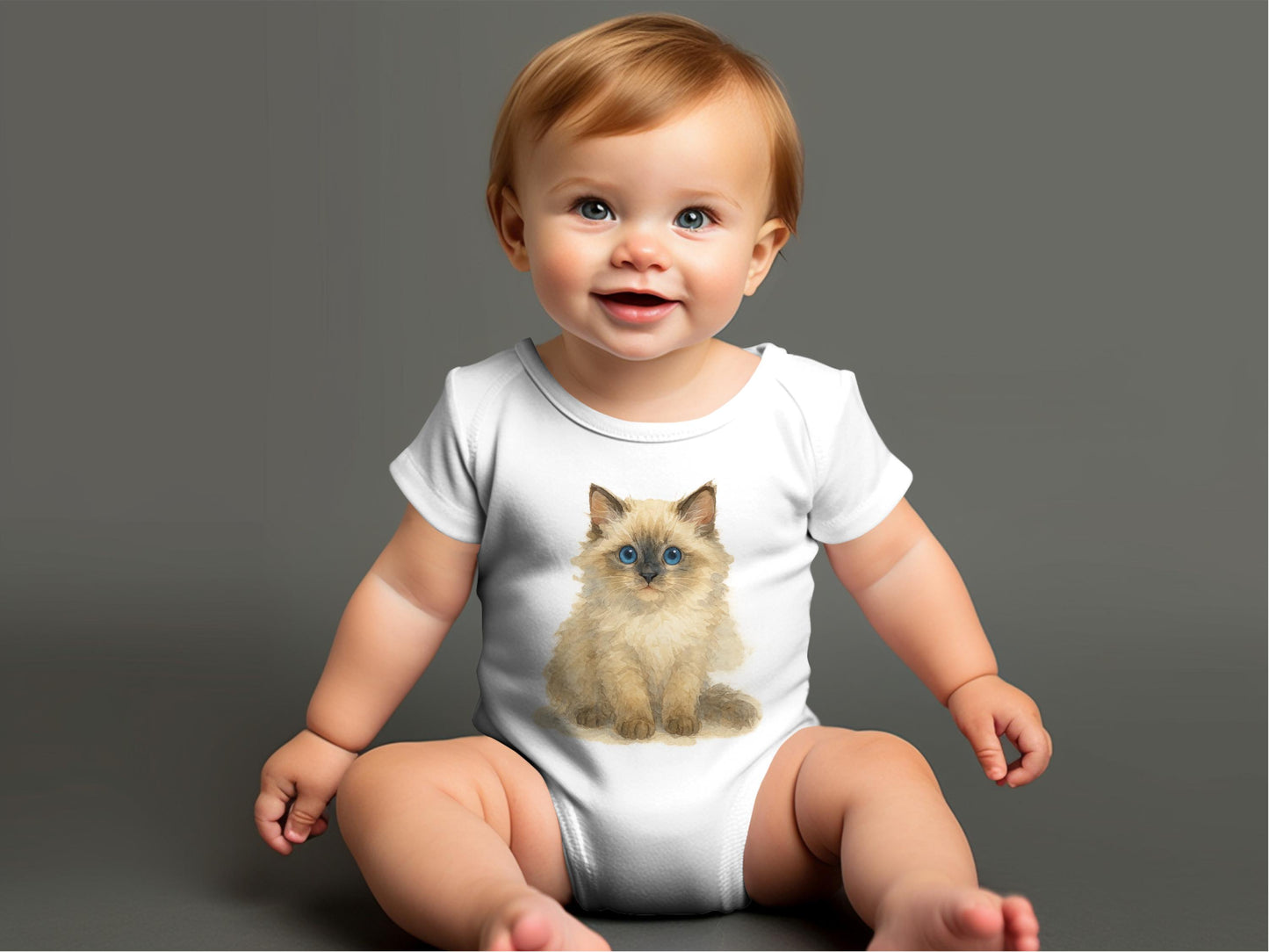 Adorable Baby Onesie Featuring Cute Kitten Design product