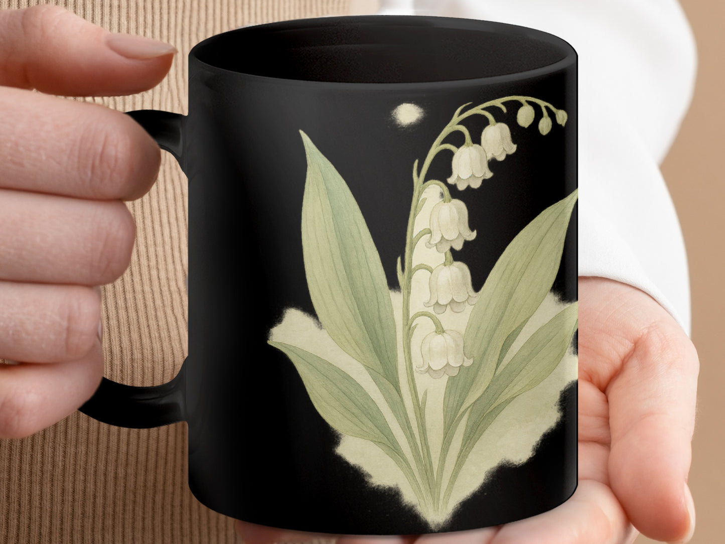 Beautiful White Flower Lily Design Coffee Mug product