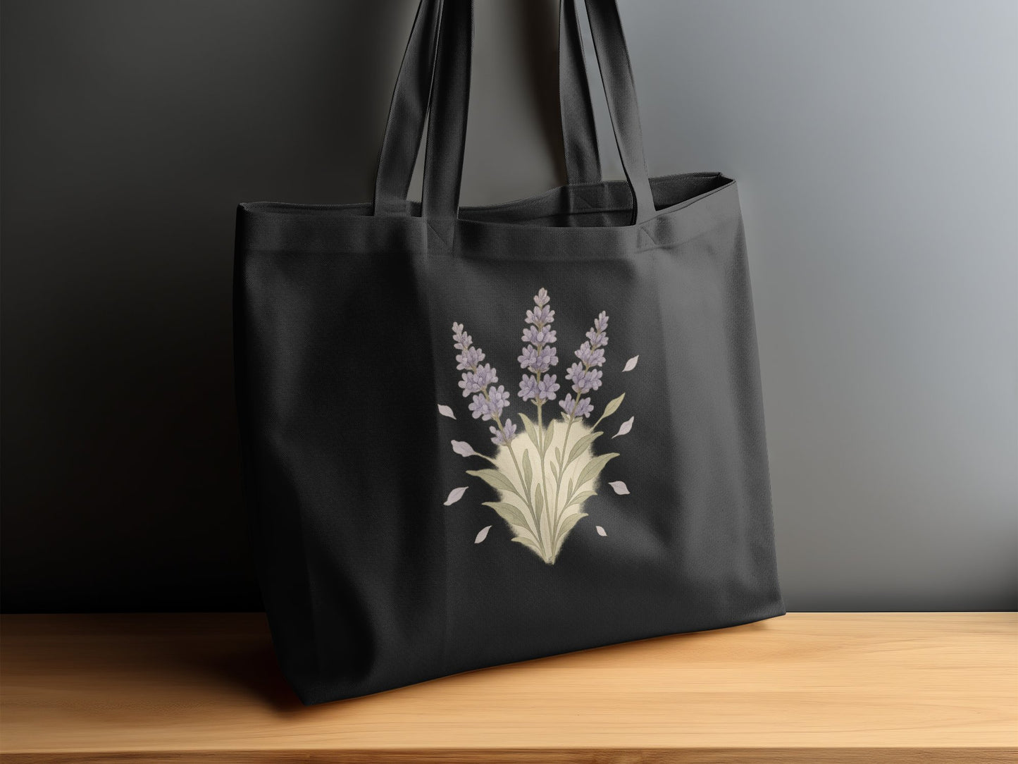 Beautiful Lavender Design Print Tote Bag product type