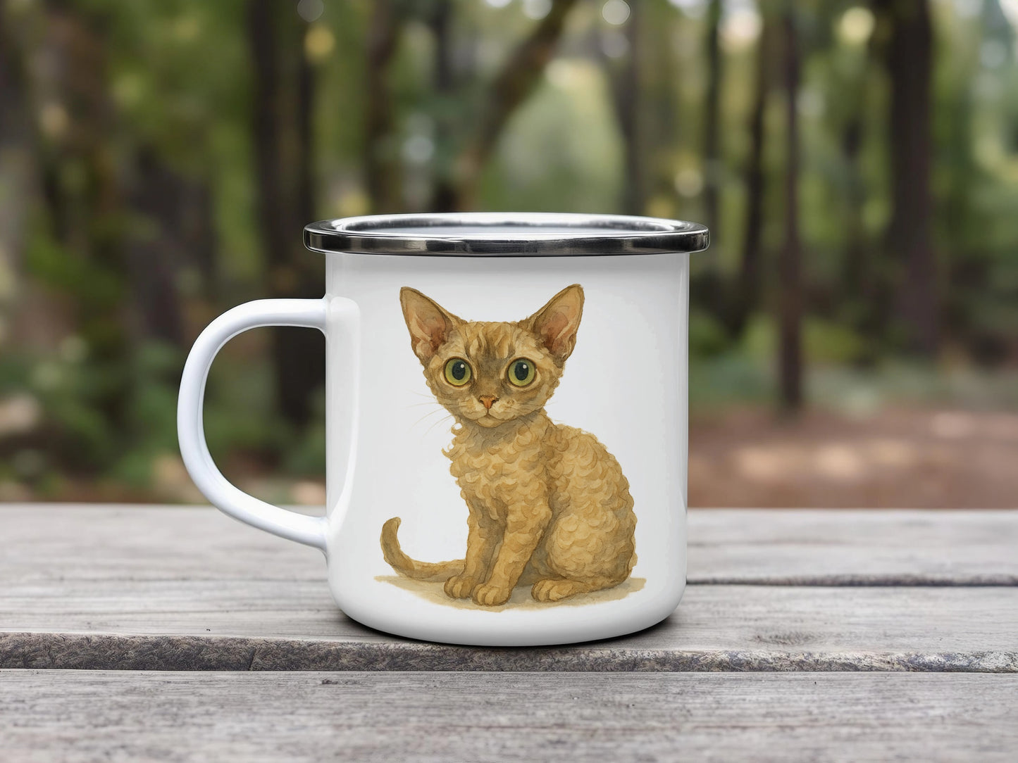 Cute Kitten Illustration on White Mug product