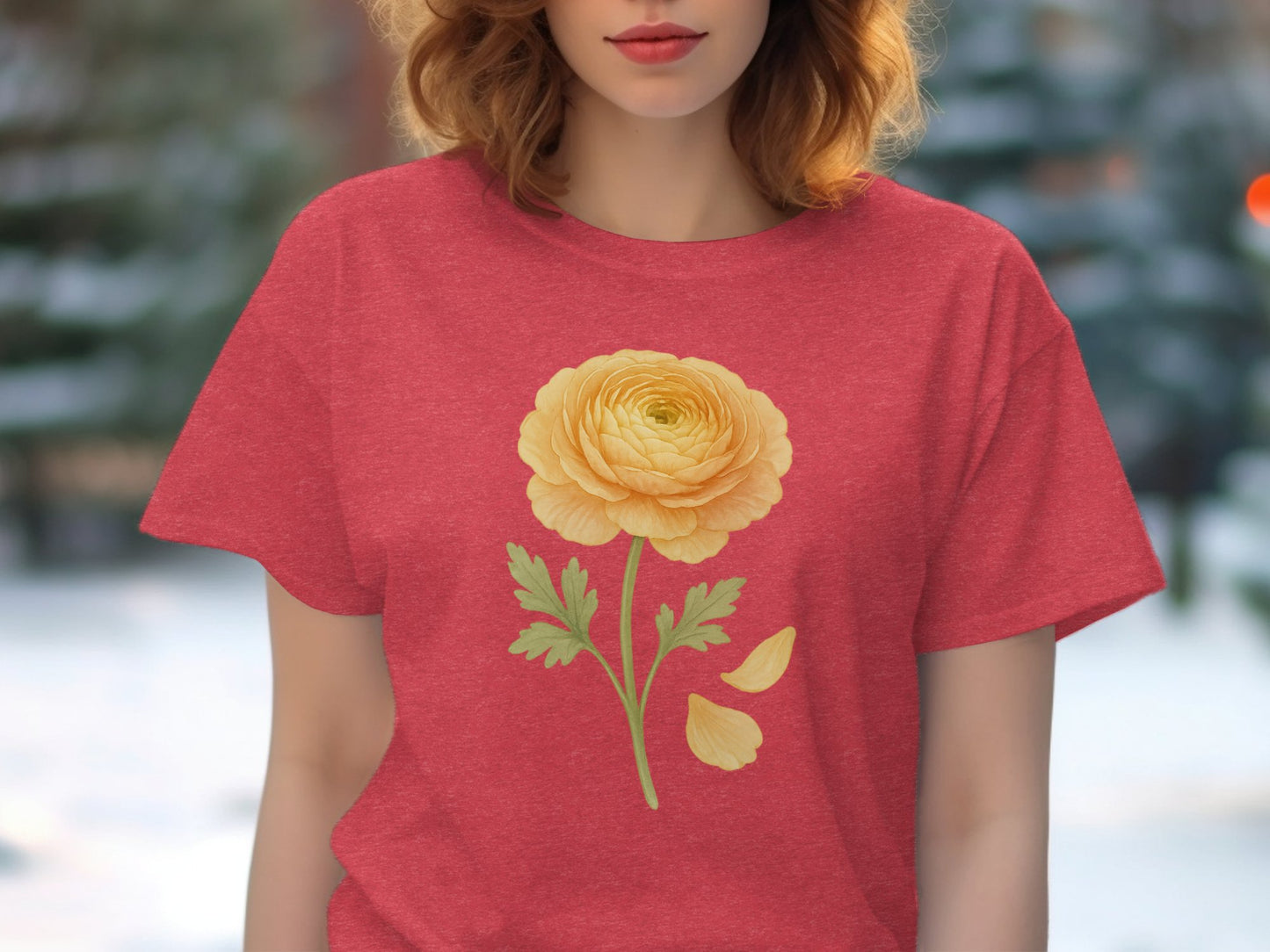 Beautiful Yellow Flower Printed Graphic T-Shirt product type
