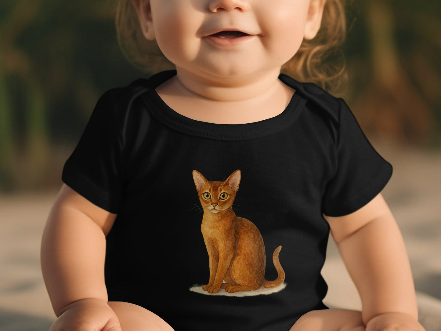 Cute Baby Bodysuit with Adorable Cat Illustration product