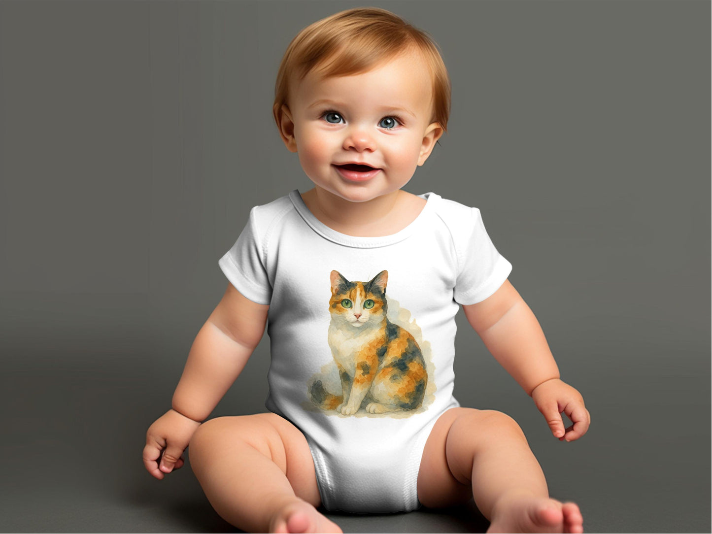 Cute Baby Onesie with Adorable Cat Design product type
