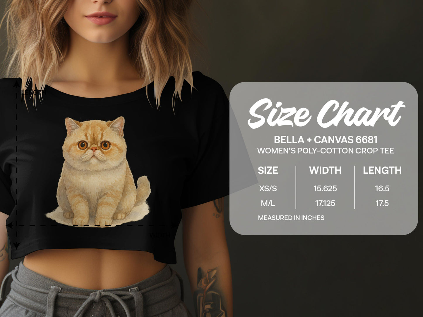 Cute Cat Print Design Women's Crop Tee product