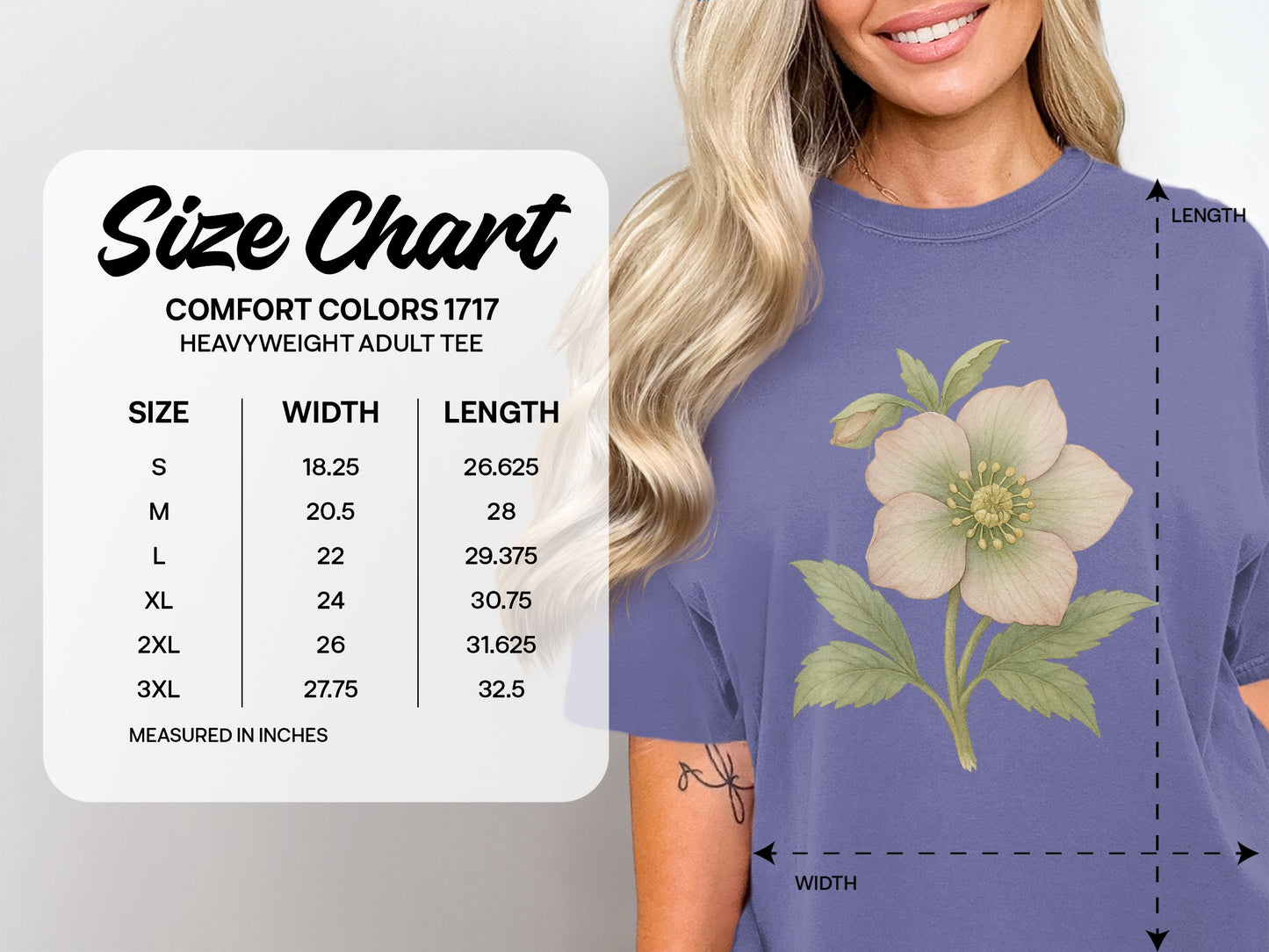 Beautiful Floral Design Heavyweight Adult Tee product
