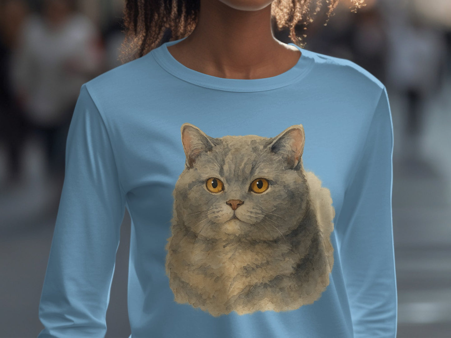 Adorable Cat Print Long Sleeve for Cat Lovers product type