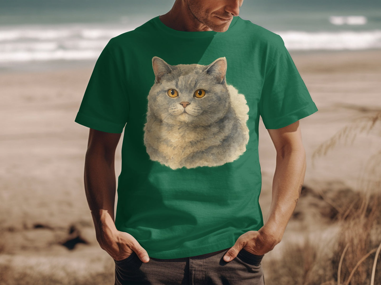 Cute Cat Face Graphic T-Shirt for Pet Lovers product type