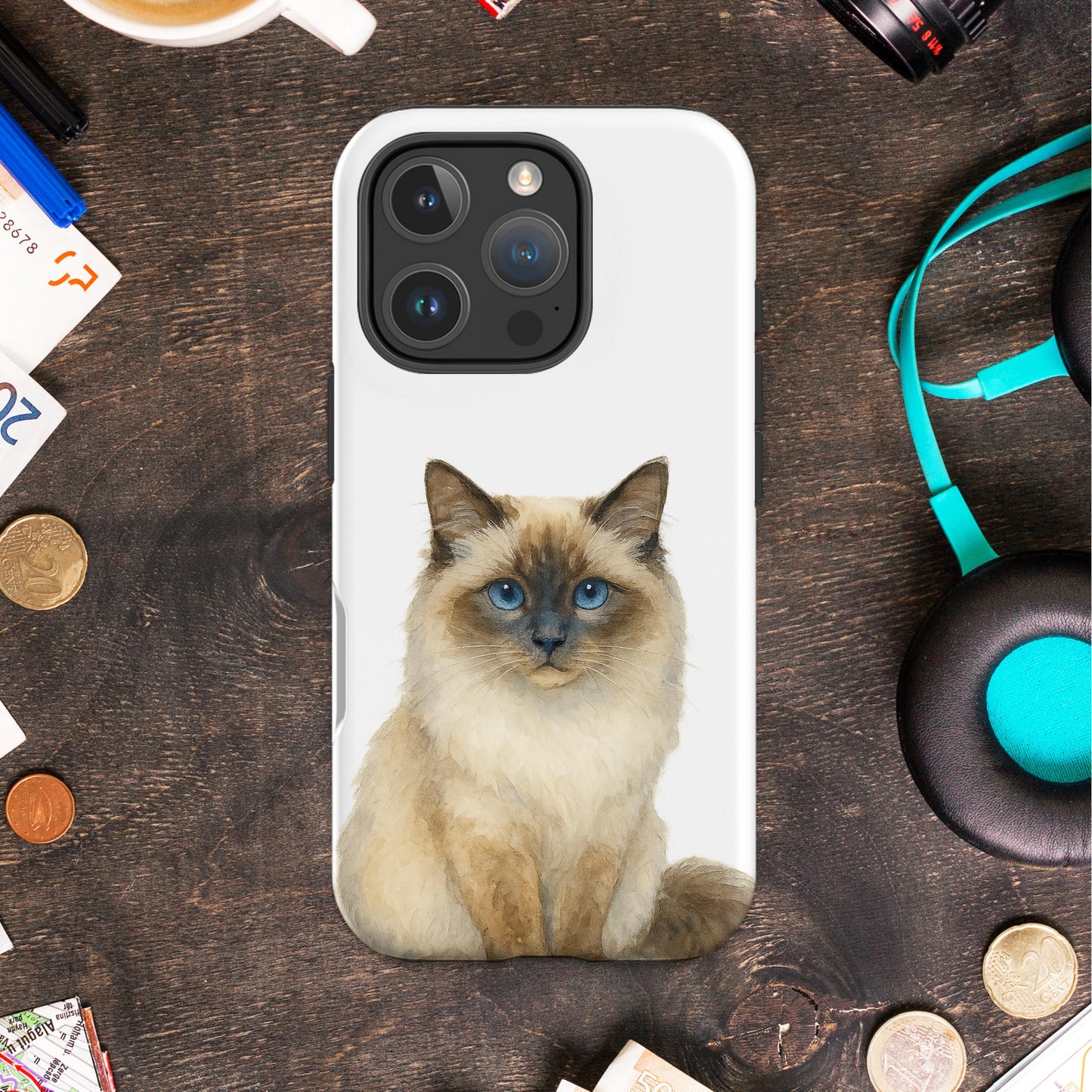 Custom Adorable Cat Design Phone Case product