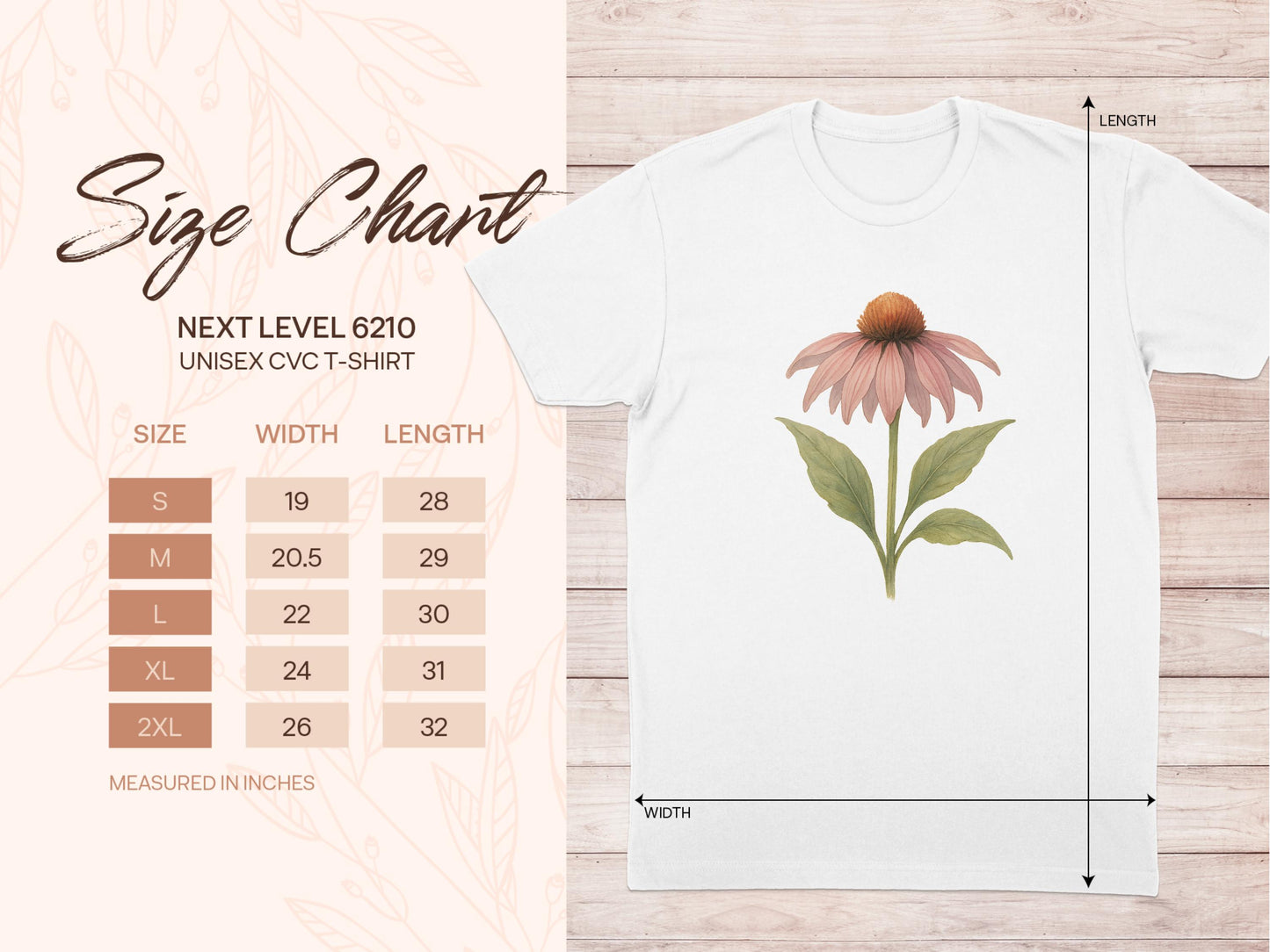 Elegant Floral Design Next Level 6210 Unisex CVC T-Shirt product type