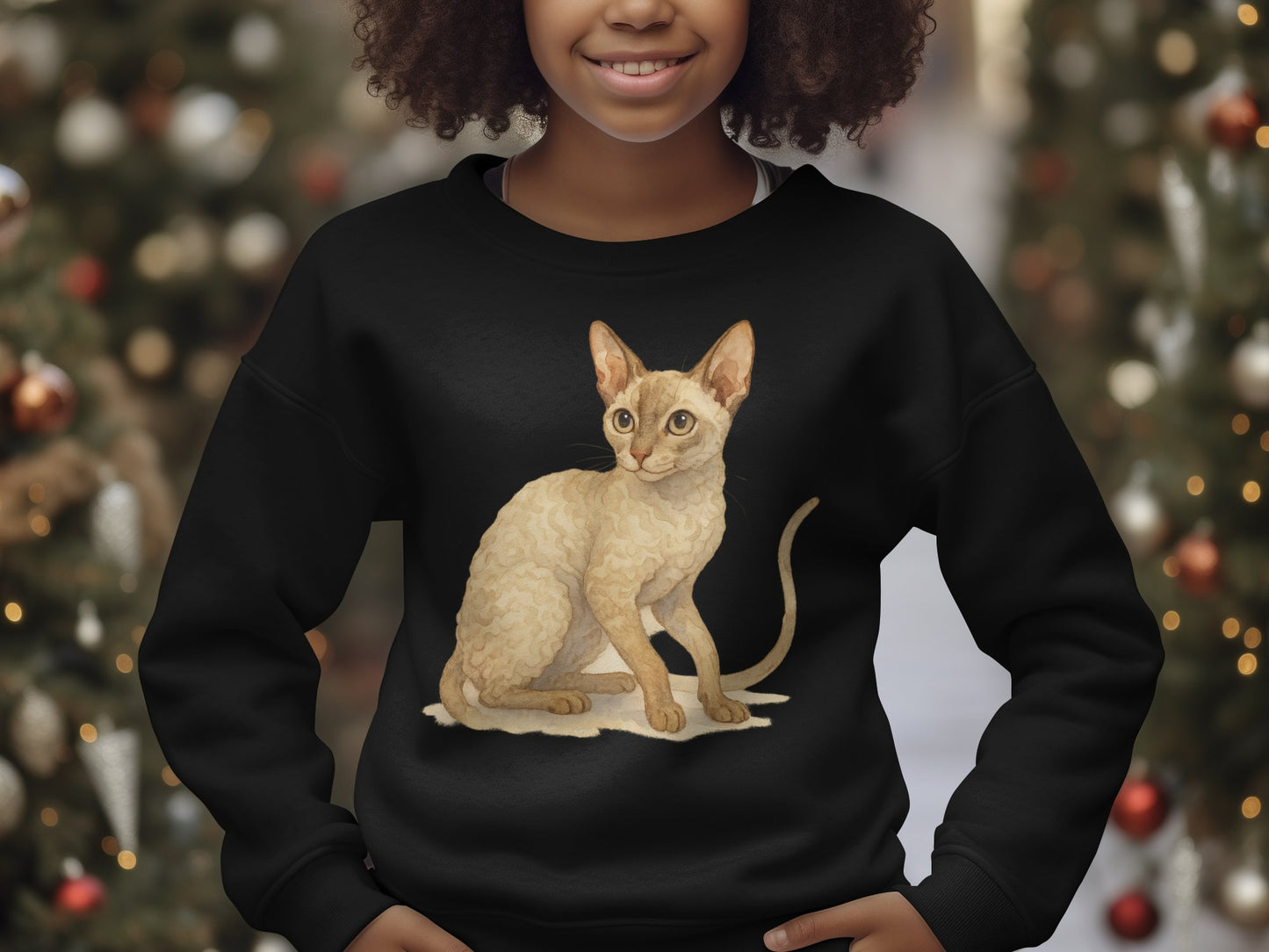 Adorable Cat Design Cozy Sweatshirt Perfect Gift product