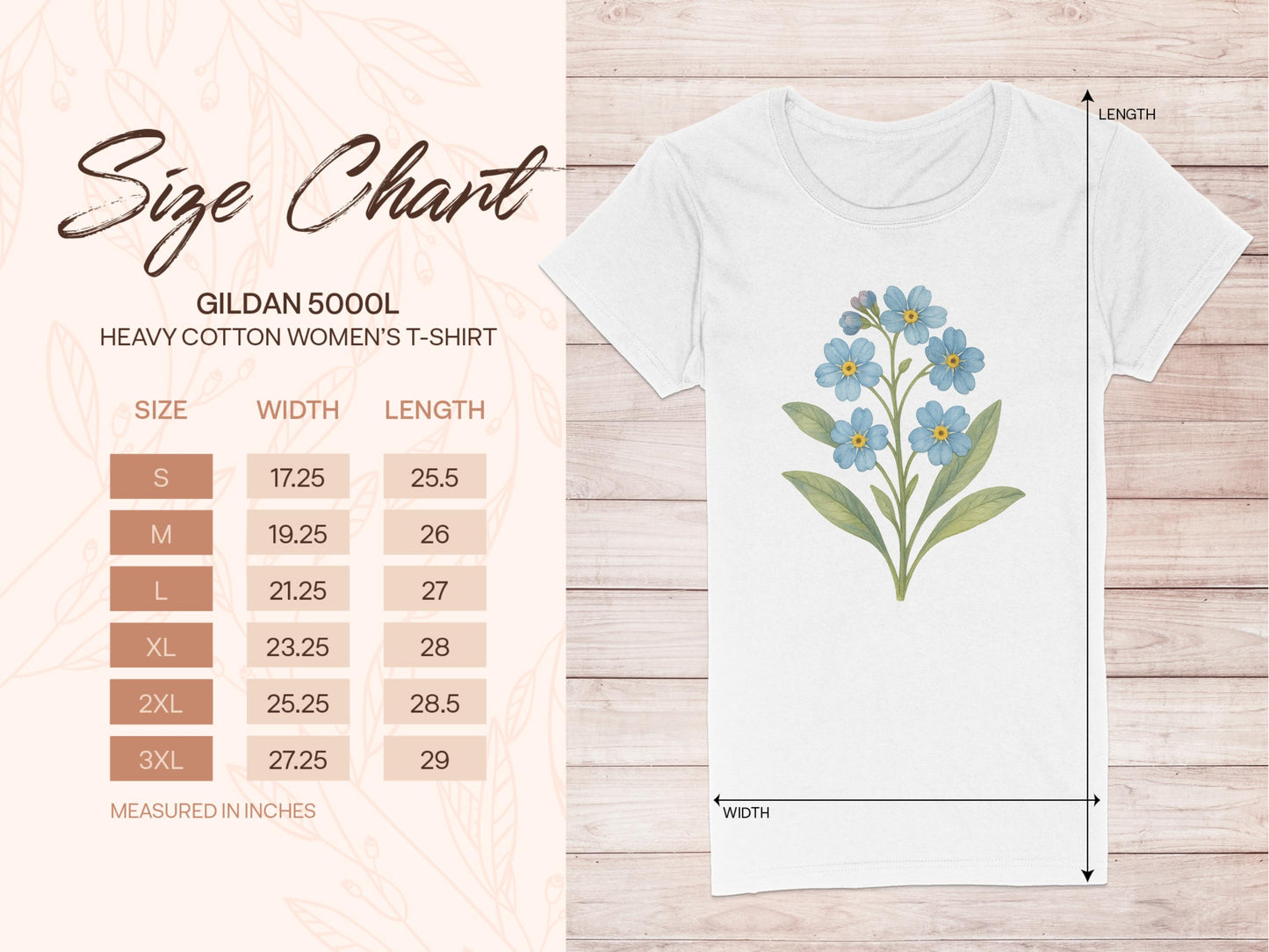 Gildan 5000L Women's T-shirt with Floral Print product
