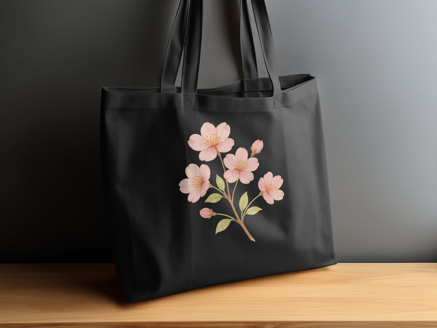 Pink Blossom Pattern Tote Bag product type