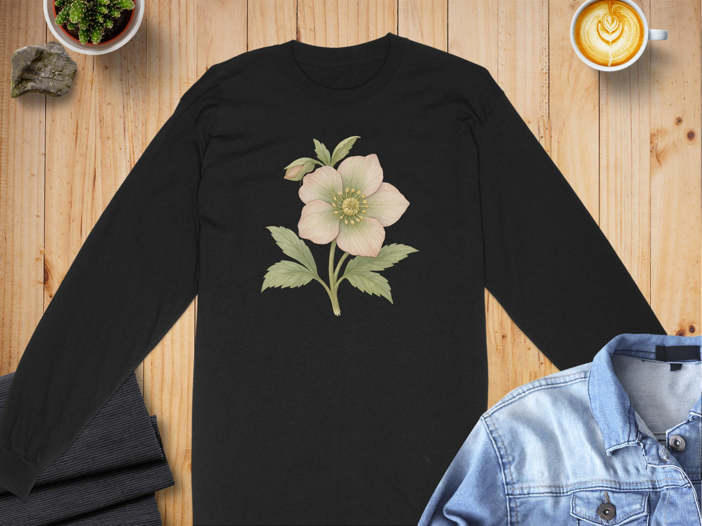 Botanical Flower Graphic Long Sleeve Shirt product type