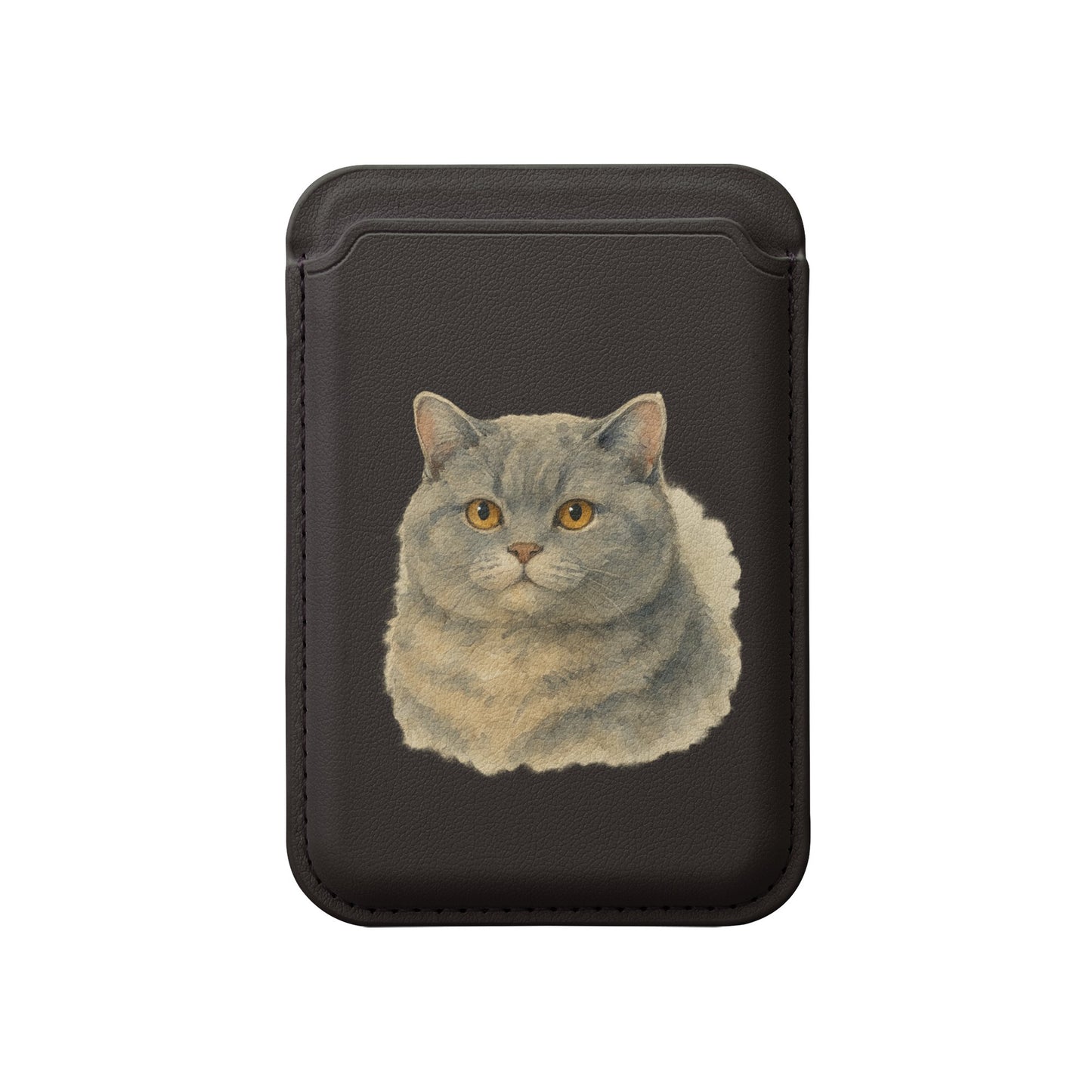 Cute Gray Cat Illustrated Phone Wallet product