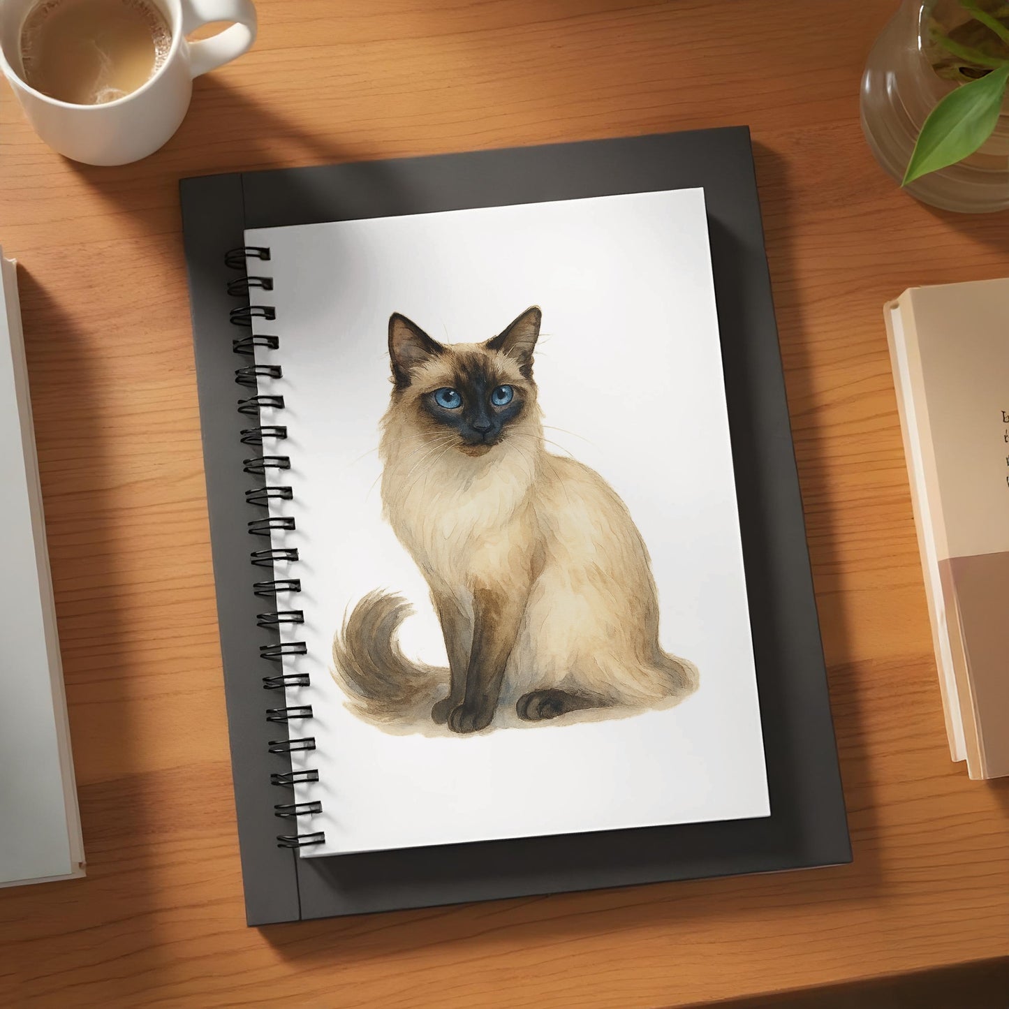 Beautiful Siamese Cat Art Sketchbook Product