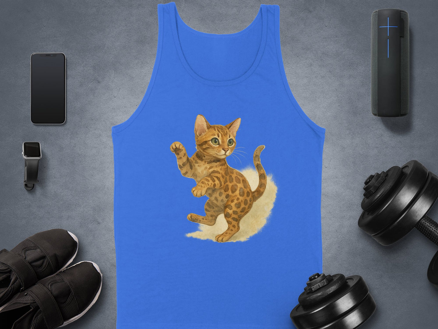 Cute Kitten Illustration Sleeveless Tank Top product type