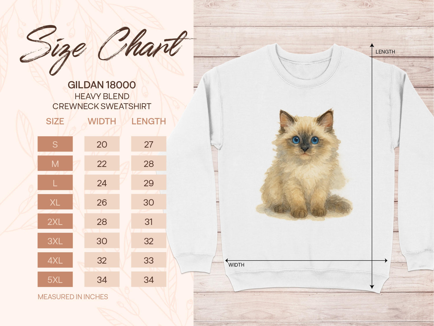 Cute Kitten Print Gildan 18000 Crewneck Sweatshirt product