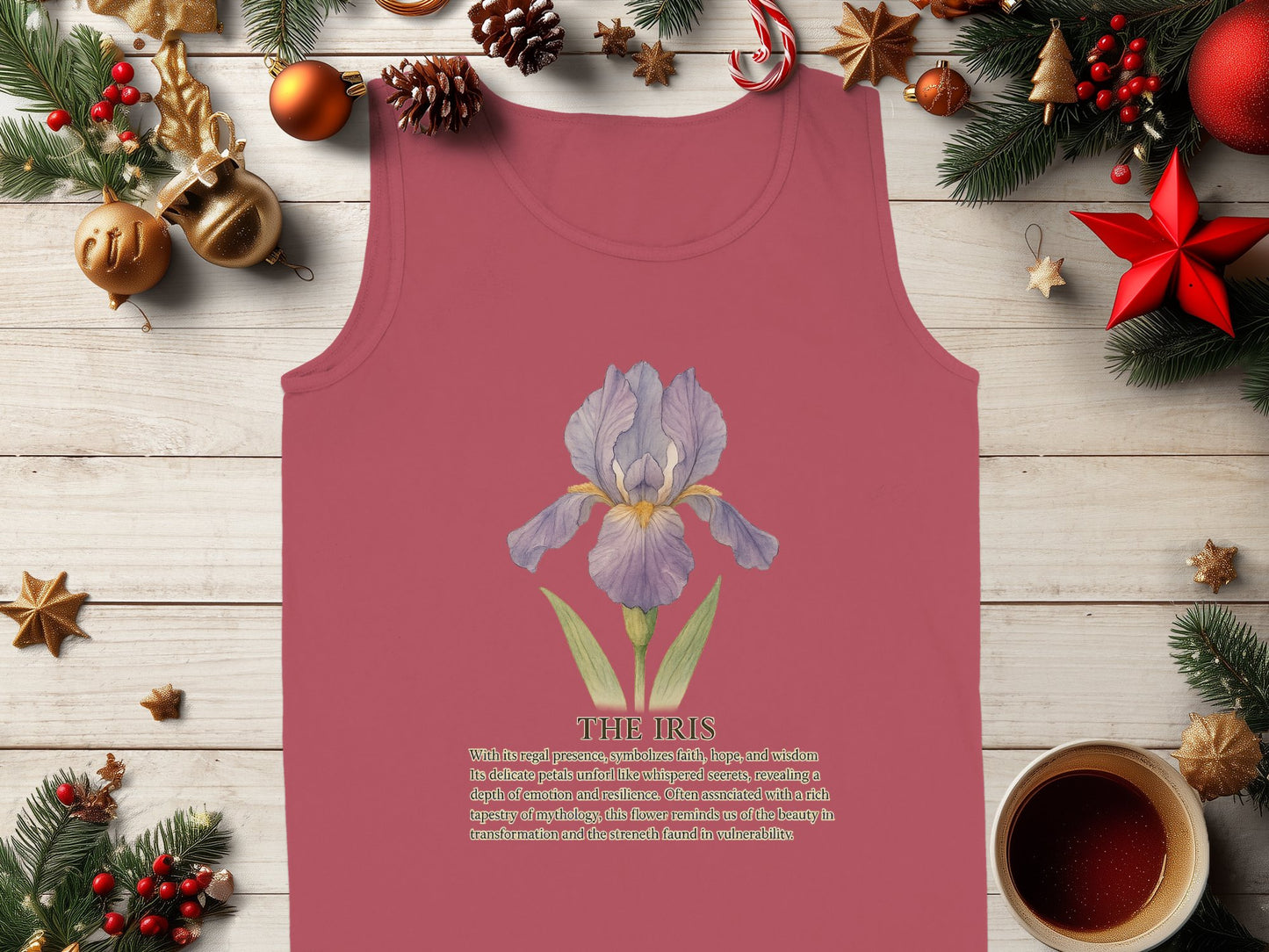 The Iris Floral Art Design Graphic Tank Top product