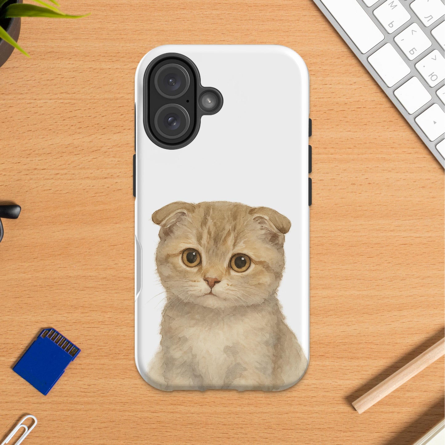 Adorable Kitten Design Impact Resistant Phone Case product