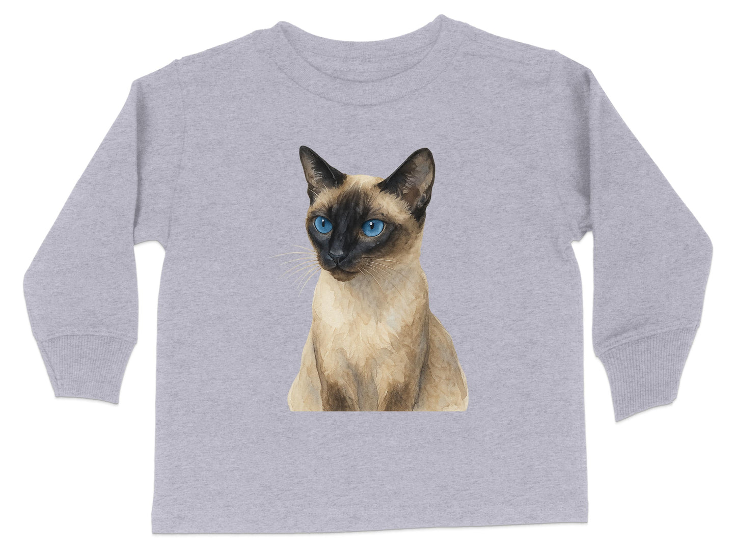 Blue Eyed Siamese Cat Design Toddler Long Sleeve product