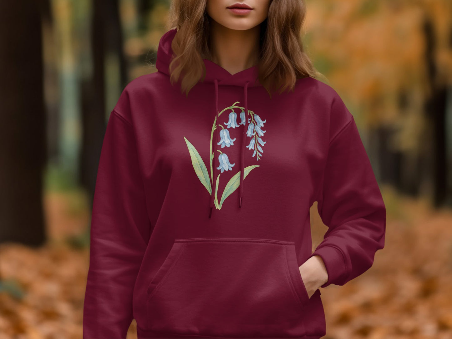 Floral Design Hoodie with Nature Inspired Artwork product type
