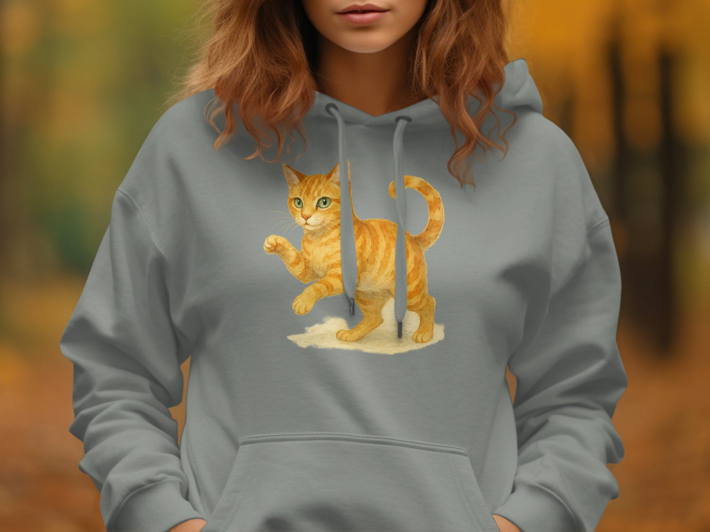 Adorable Cat Graphic Printed Hoodie product