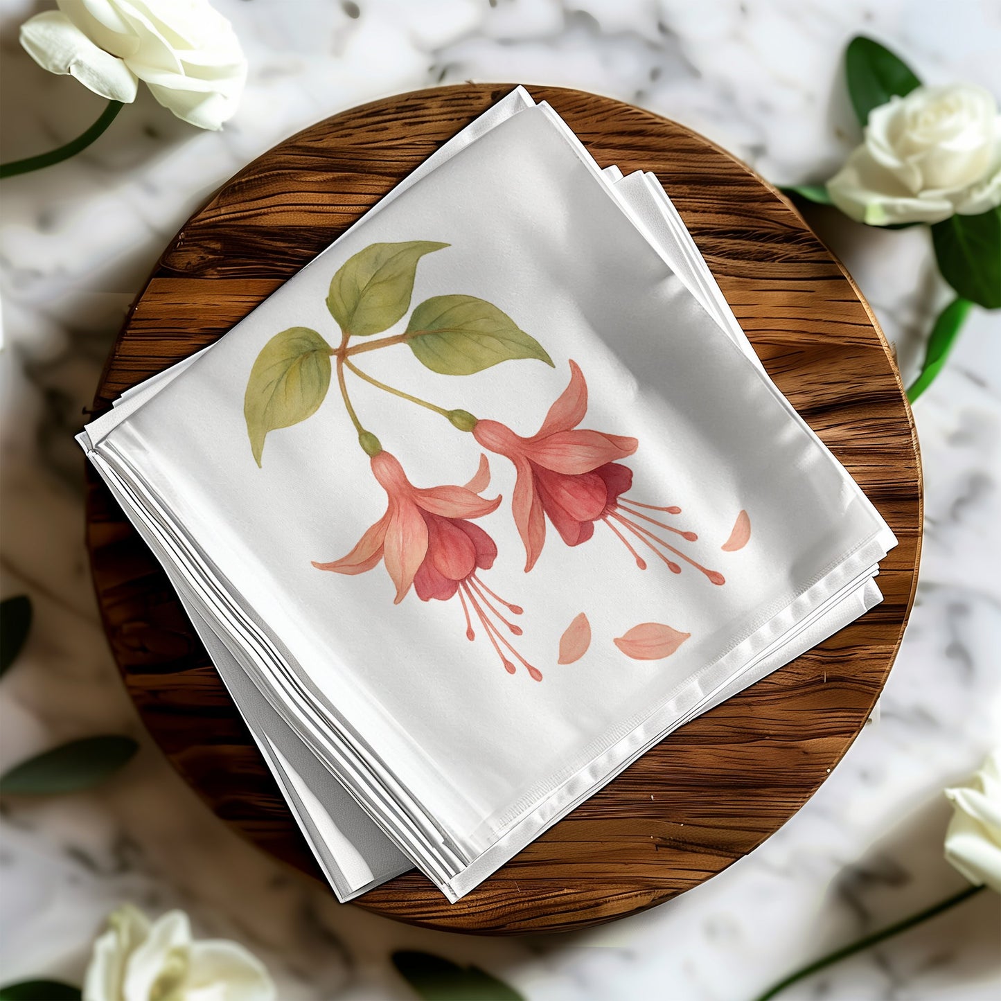 Elegant Floral Design Napkin Set home decor product