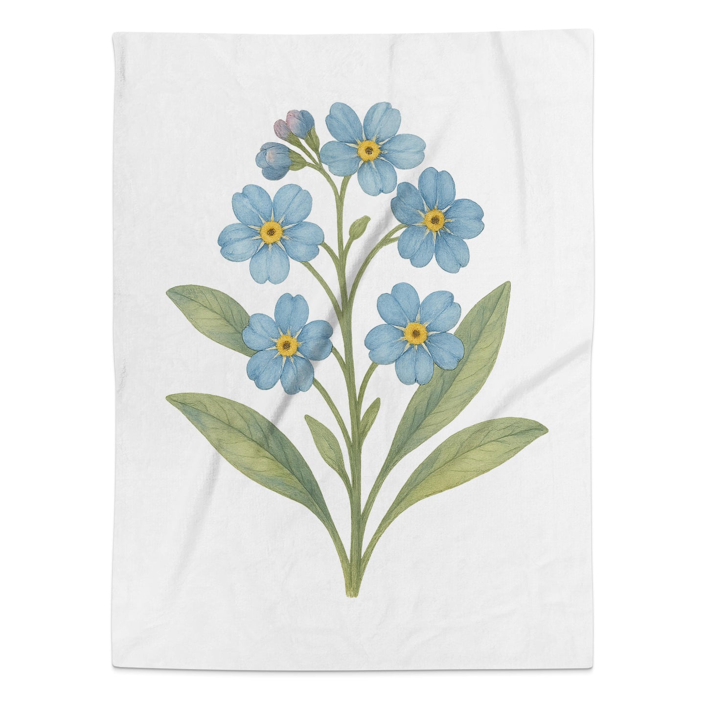 Beautiful Blue Flower Design Towel Flexible and Absorbent product