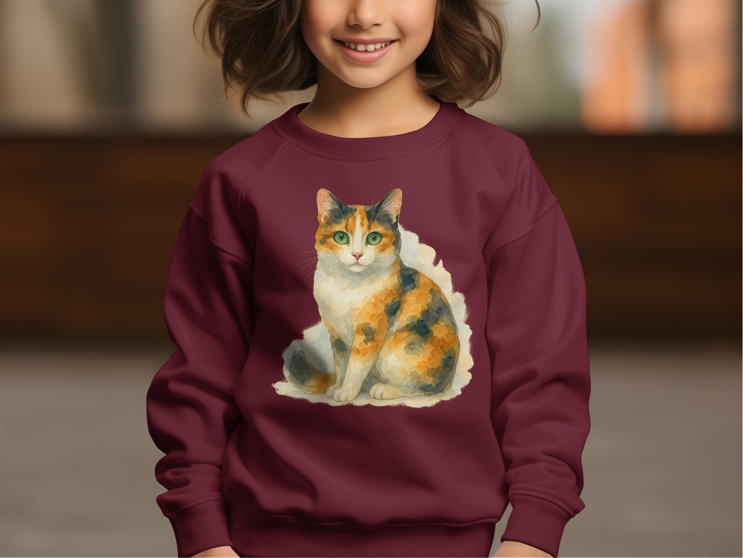 Cozy Cat Printed Kids Pullover Sweatshirt product